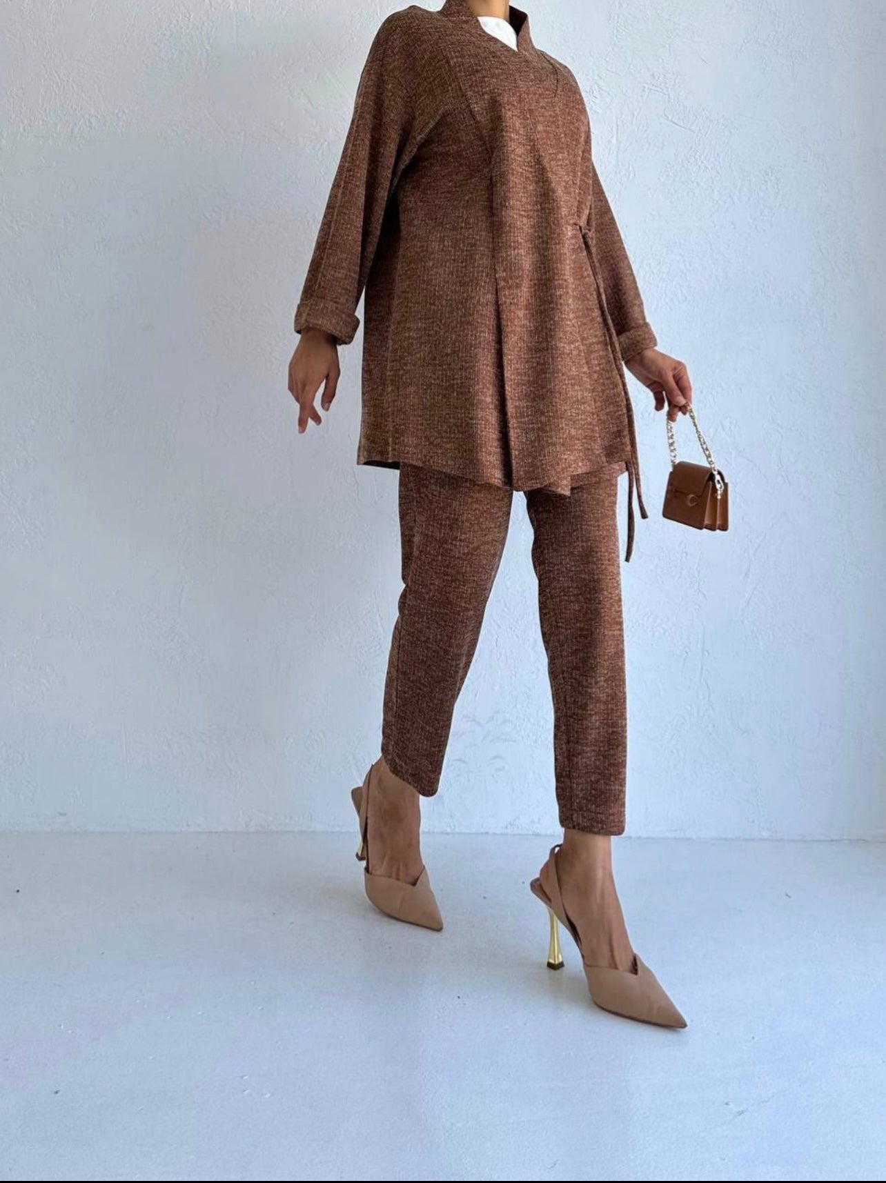 Kimono Textured Long Sleeve set