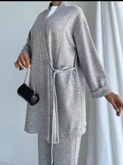 Kimono Textured Long Sleeve set