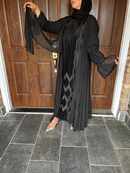 Oversized Abaya-Modern chiffon open abaya